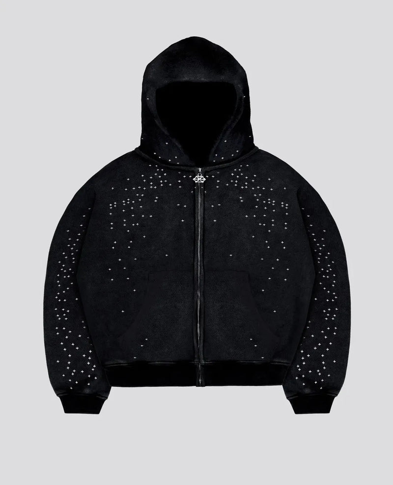 Revelse – Sweat à capuche zippé Brume Stellaire